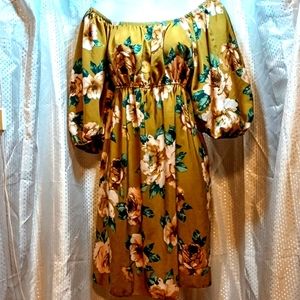 Carole Christian Top Floral Lightweight Top, Blouse, Off Shoulder Option